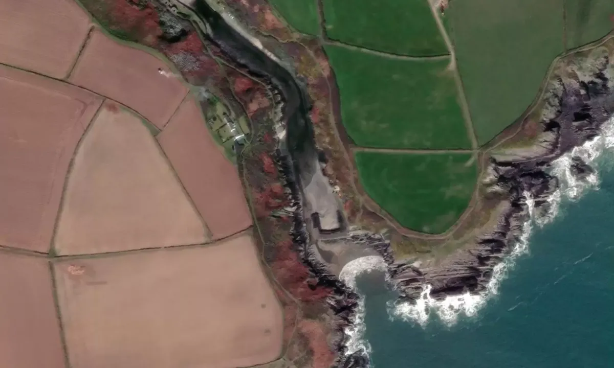 Satelite image of porthclais harbour