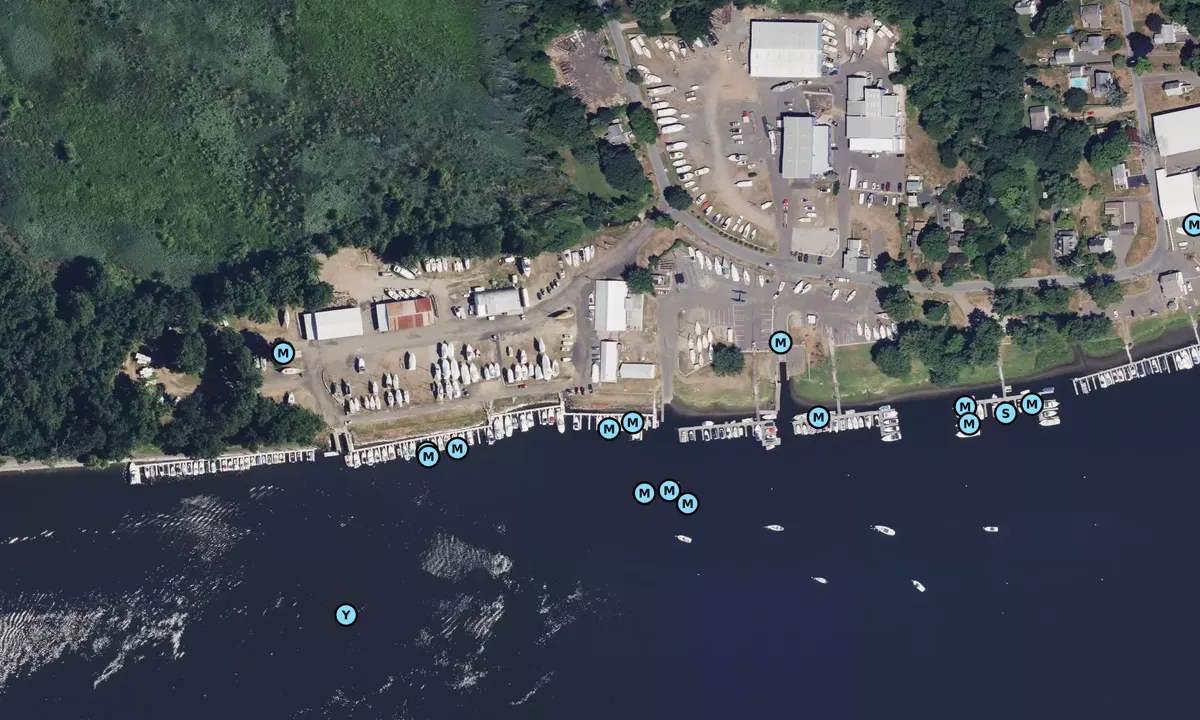 Satelite image of Portland Riverside Marina