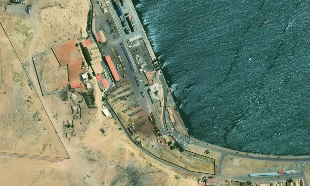 Satelite image of Porto do Namibe, Namibe, Angola