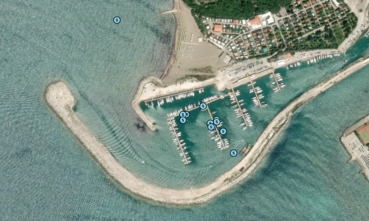 Satelite image of Porto Marina di Cecina