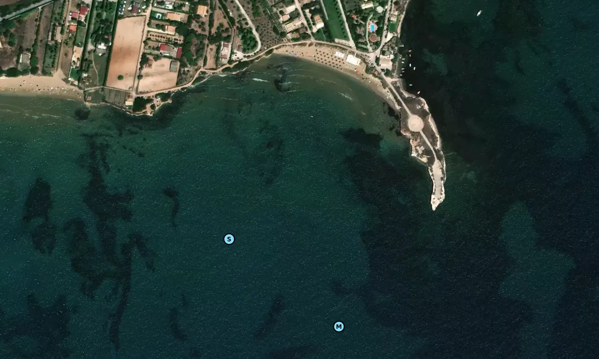 Satelite image of Porto Ulisse Beach