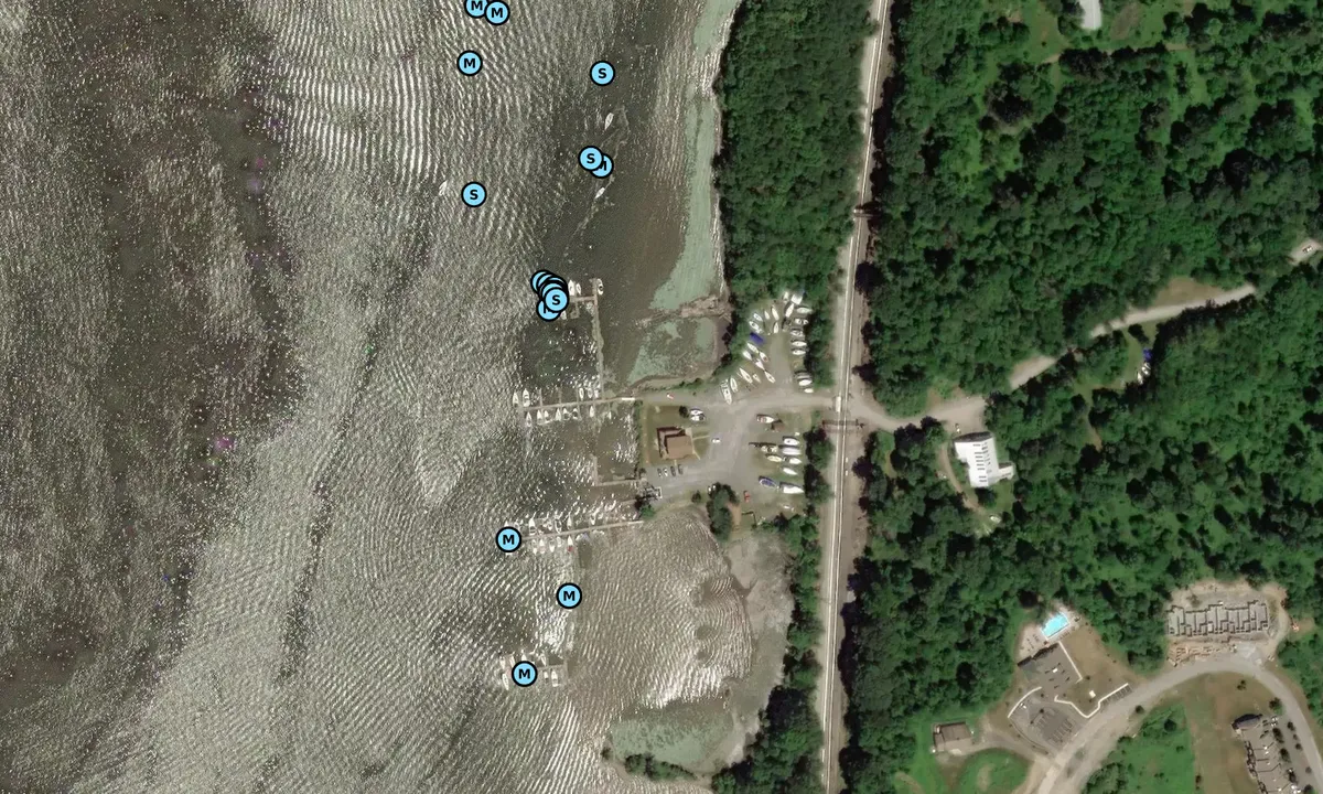 Satelite image of Poughkeepsie Yacht Club