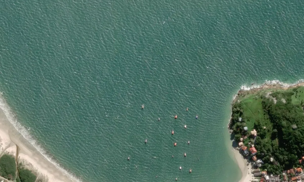 Satelite image of Praia da Pinheira