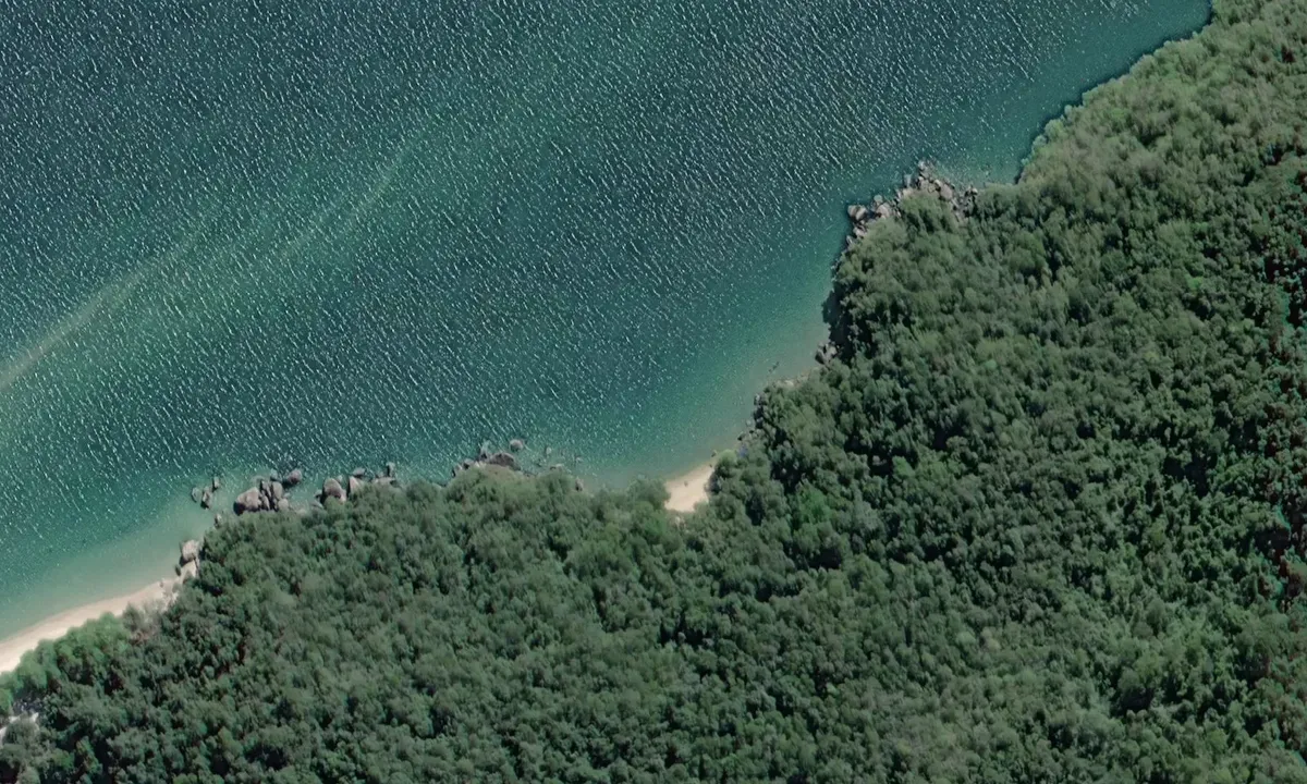 Satelite image of Praia da Raposa