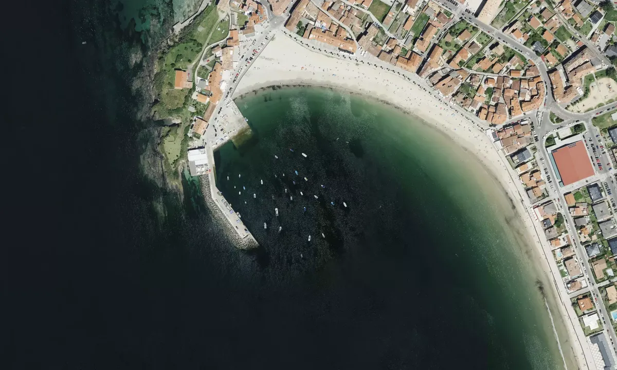 Satelite image of Praia de Panxón