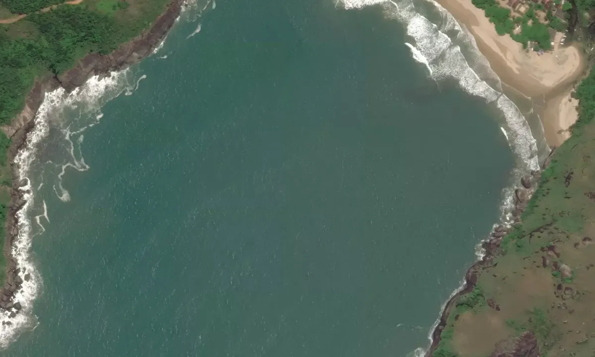 Satelite image of Praia do Bonete