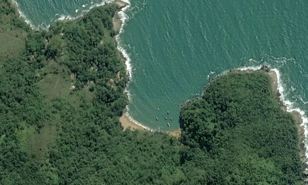 Satelite image of Praia do Fome
