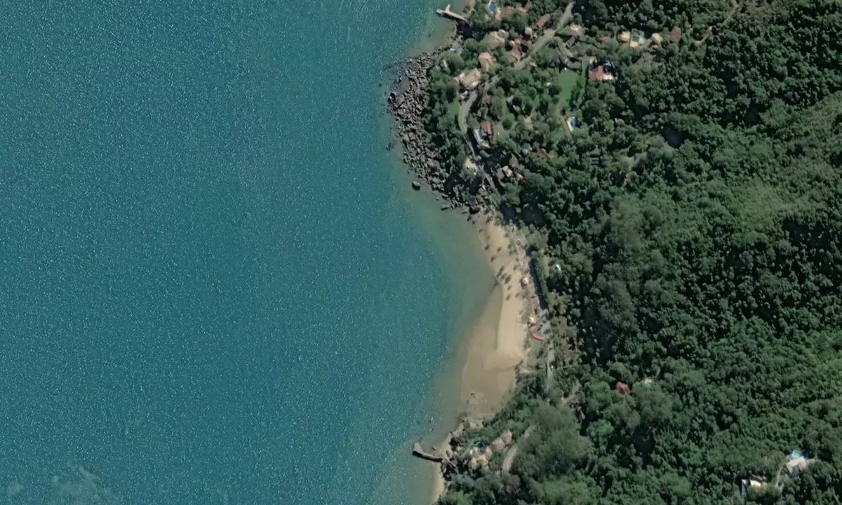 Satelite image of Praia do Sino