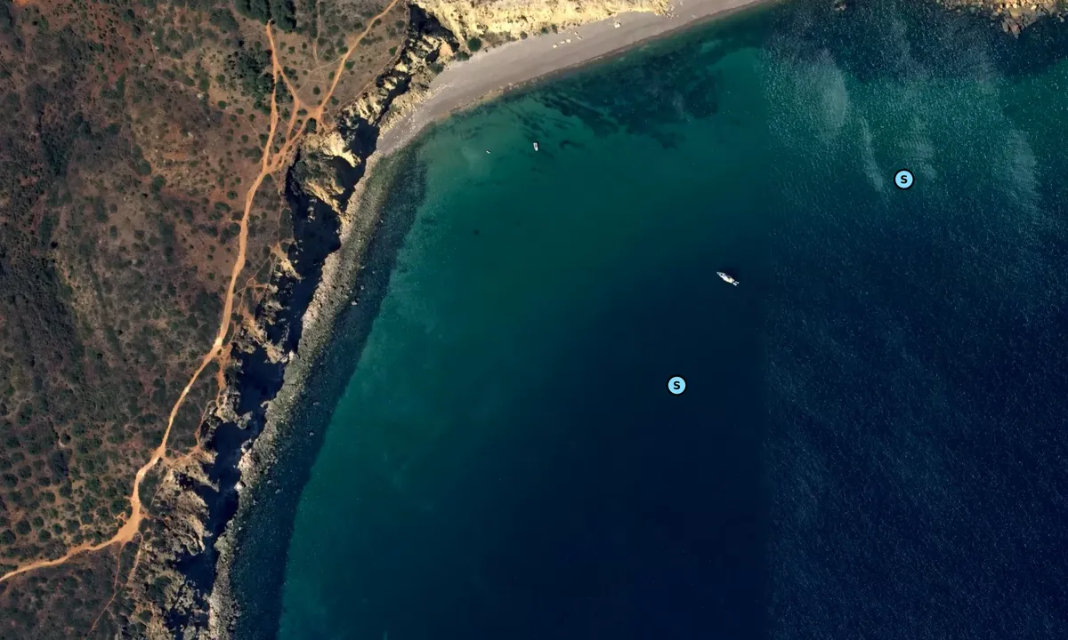 Satelite image of Praia dos Rebolos