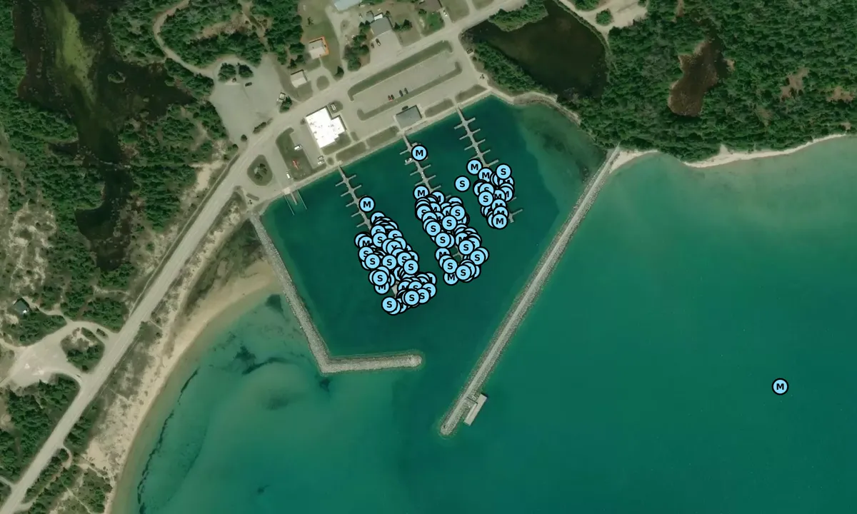 Satelite image of Presque Isle State Harbor - Harbor View