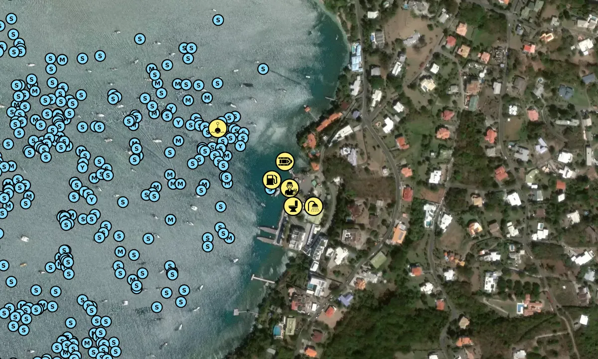 Satelite image of Prickly Bay Marina