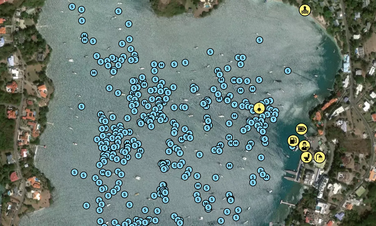 Satelite image of Prickly Bay