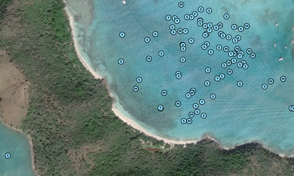Satelite image of Prickly Pear Island - Spanish Town