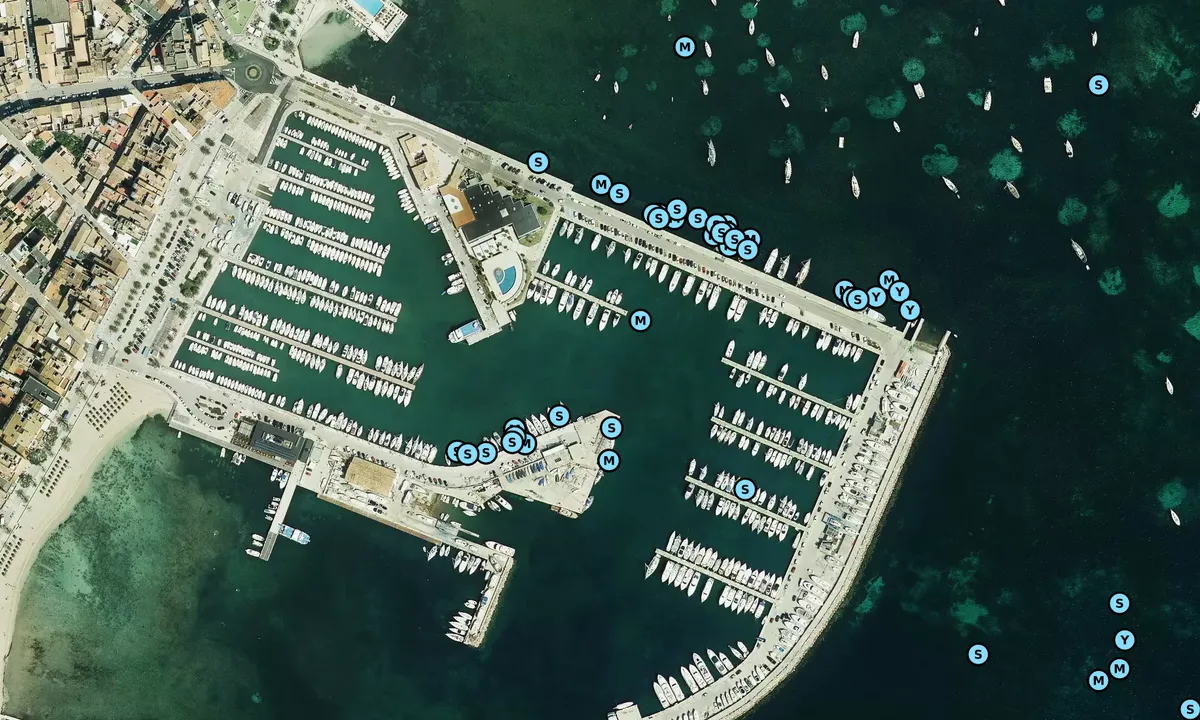 Satelite image of Puerto de Pollensa (Pollença) Ports IB