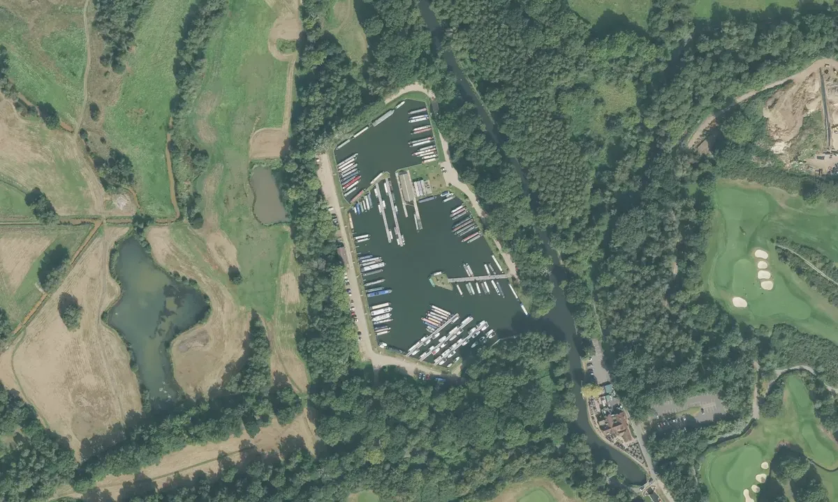 Satelite image of Pyrford Marina