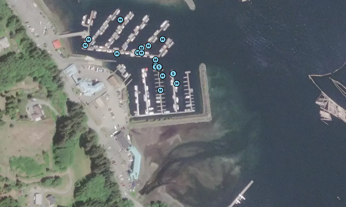Satelite image of Quarterdeck Marina - Port Hardy