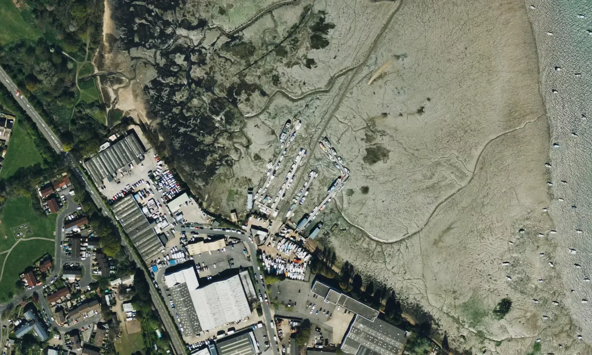 Satelite image of Quay Lane Boatyard - Gosport
