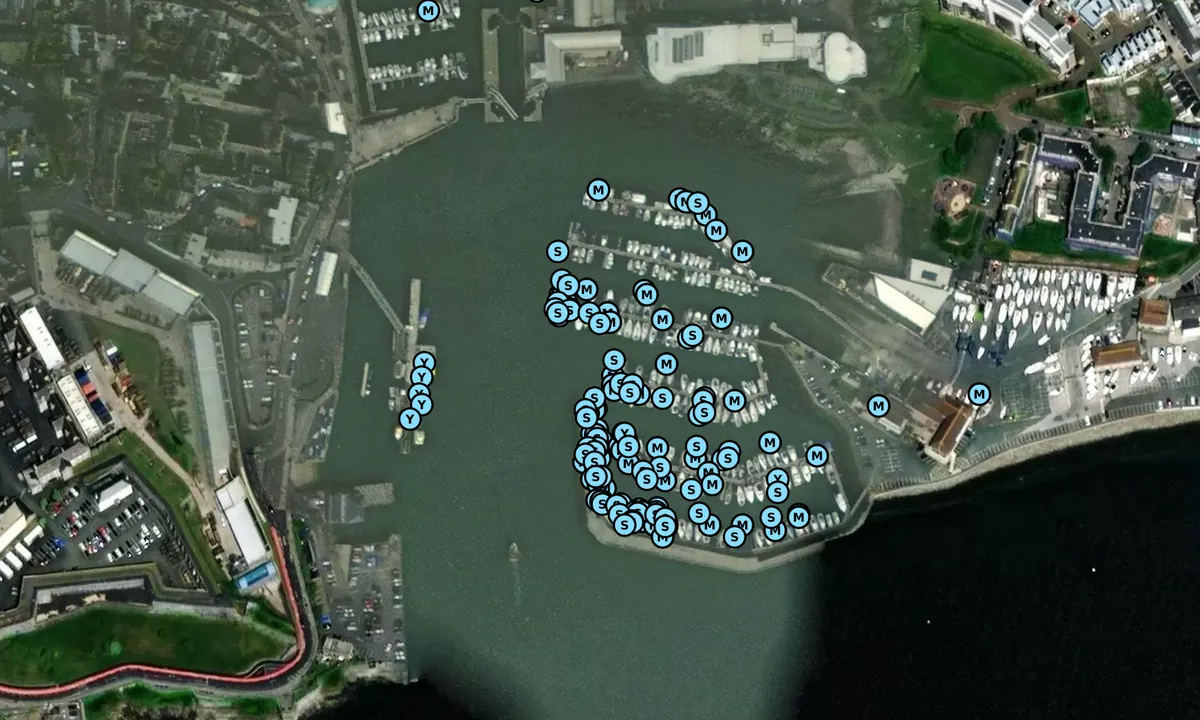 Satelite image of Queen Anne's Battery Marina - Plymouth