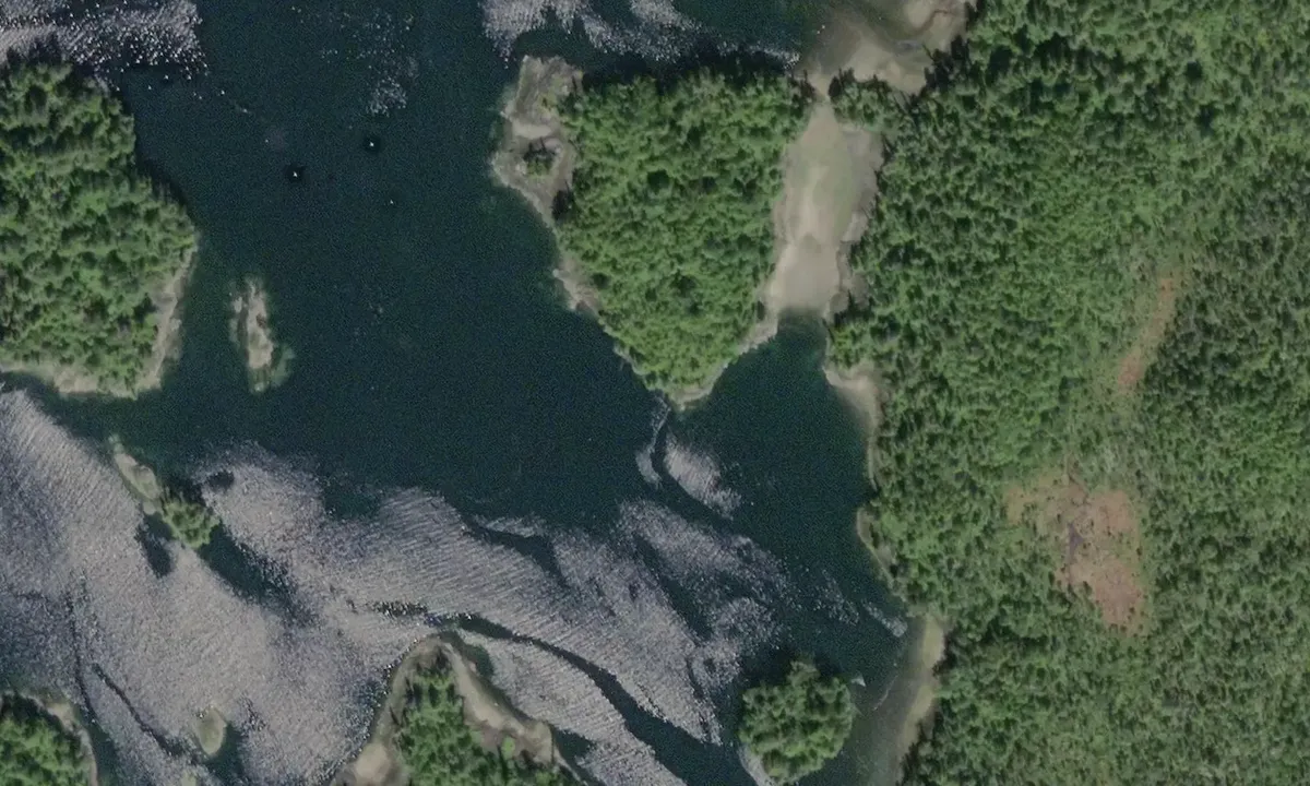 Satelite image of Raven Cove