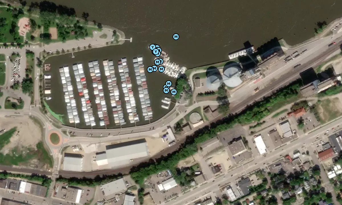 Satelite image of Red Wing Marina