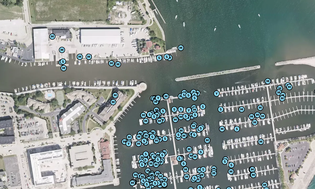 Satelite image of Reefpoint Marina - Racine