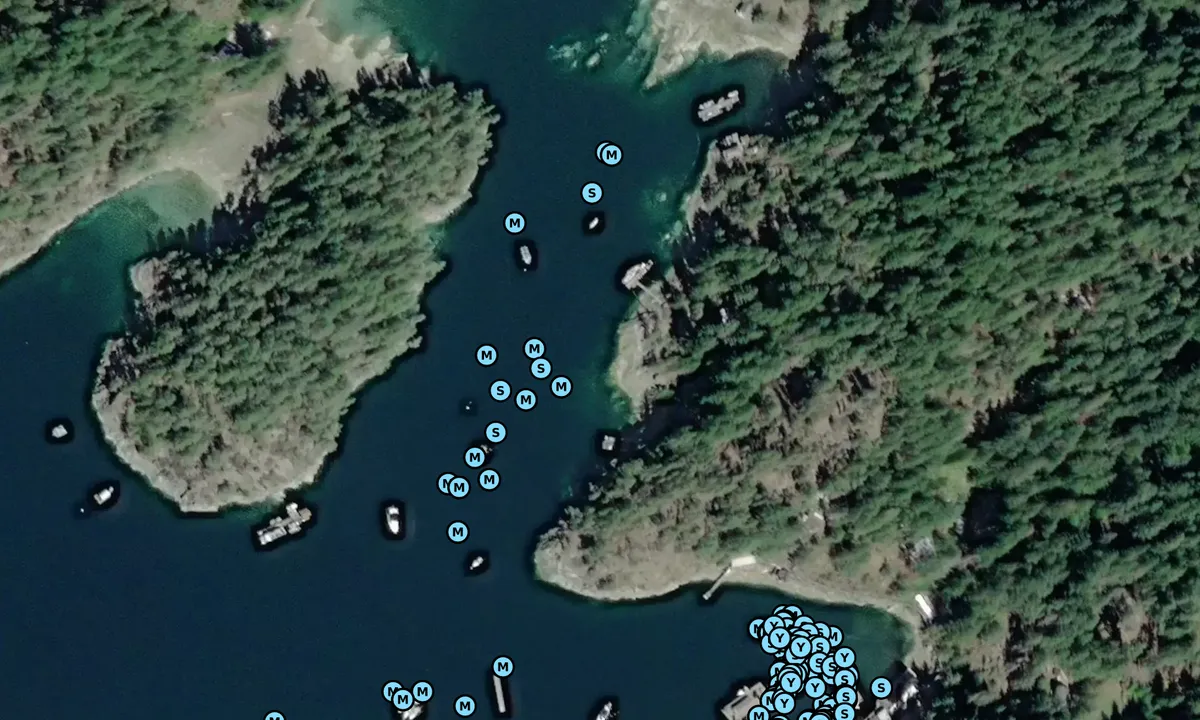 Satelite image of Refuge Cove - Strathcona