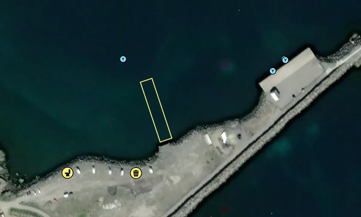 Satelite image of Reine - ved cruisbåtkaia