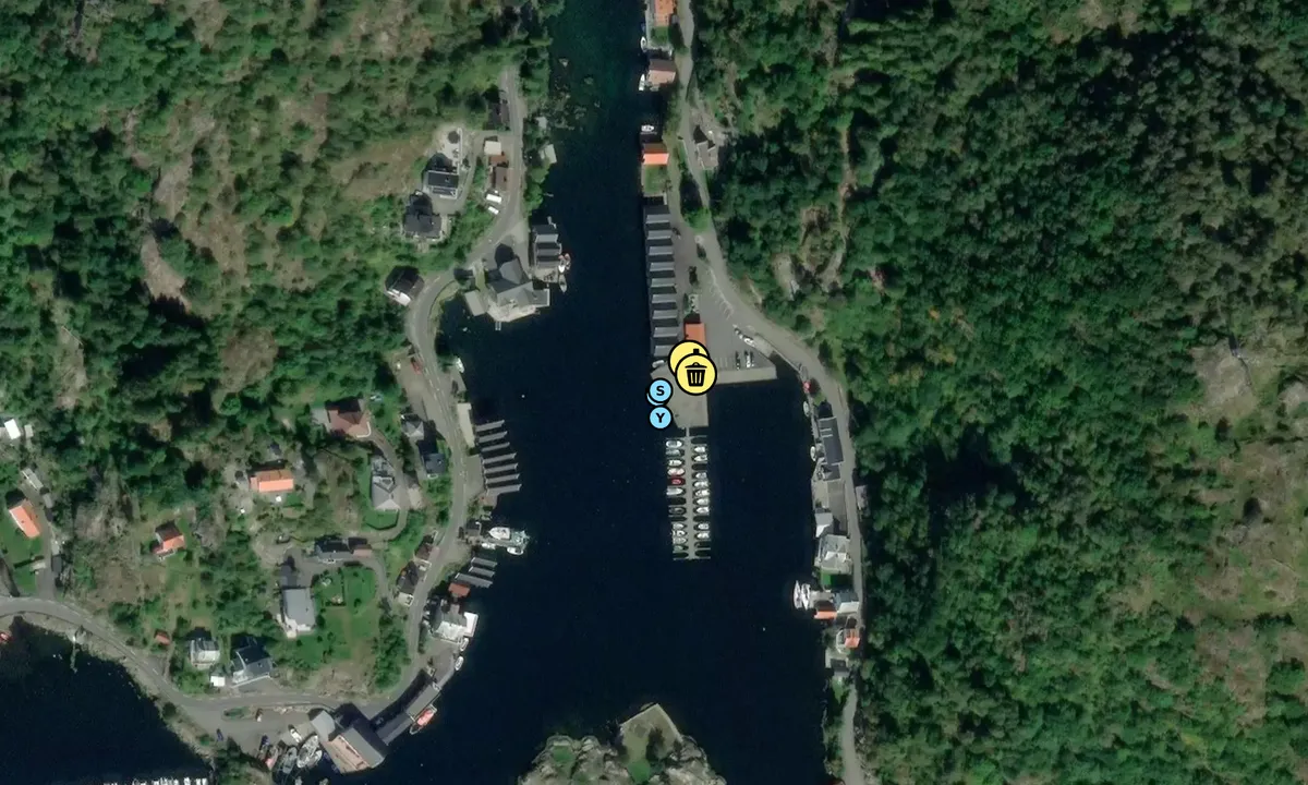 Satelite image of Rekefjord Gjestehavn