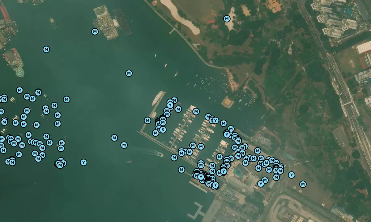 Satelite image of Republic of Singapore Yacht Club