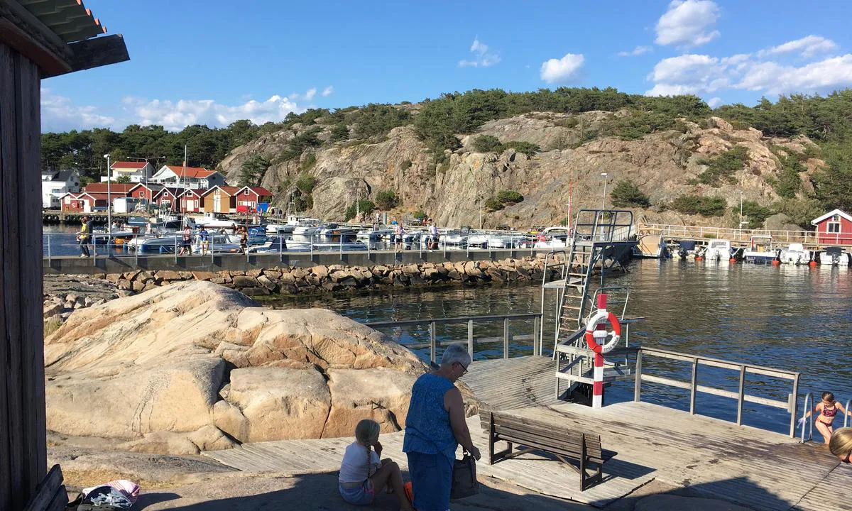 Resö Gästhamn: Badeplass på Lexø ved Resø.