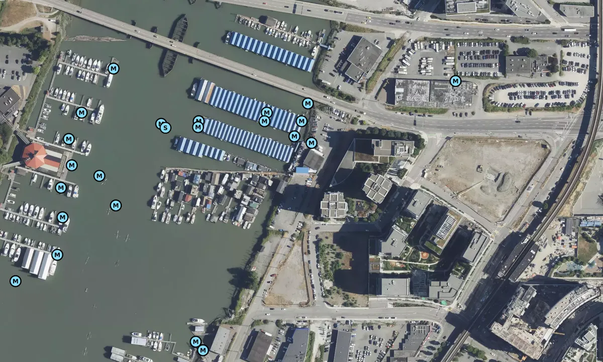 Satelite image of Richmond Marina