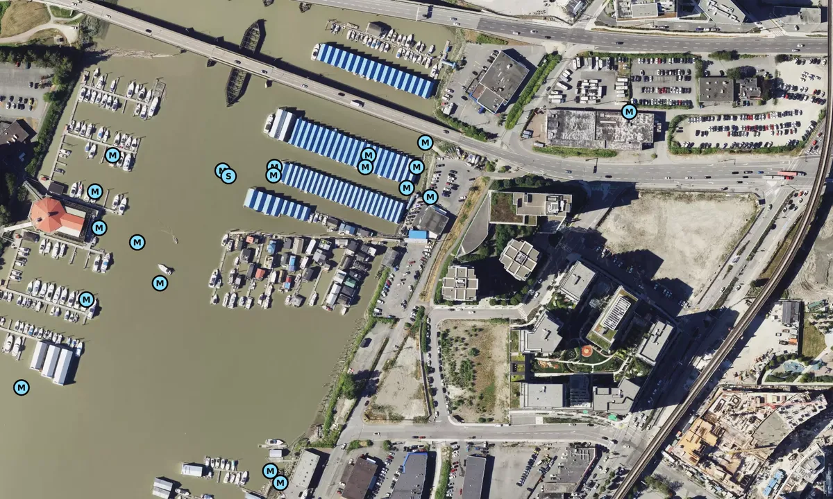 Satelite image of Richmond Marina