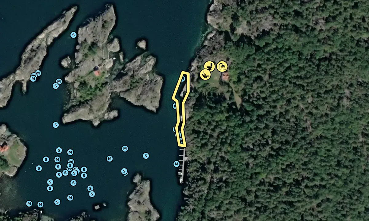 Satelite image of Risør Motorbåtforening - Risøya