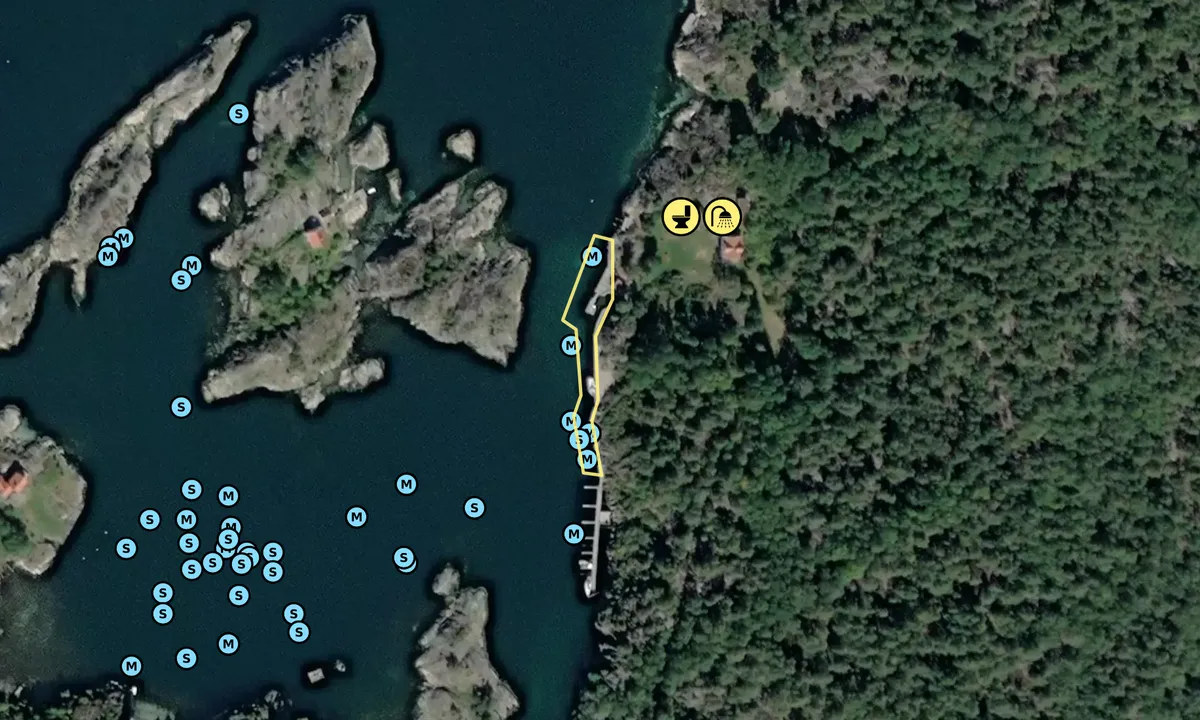 Satelite image of Risør Motorbåtforening - Risøya