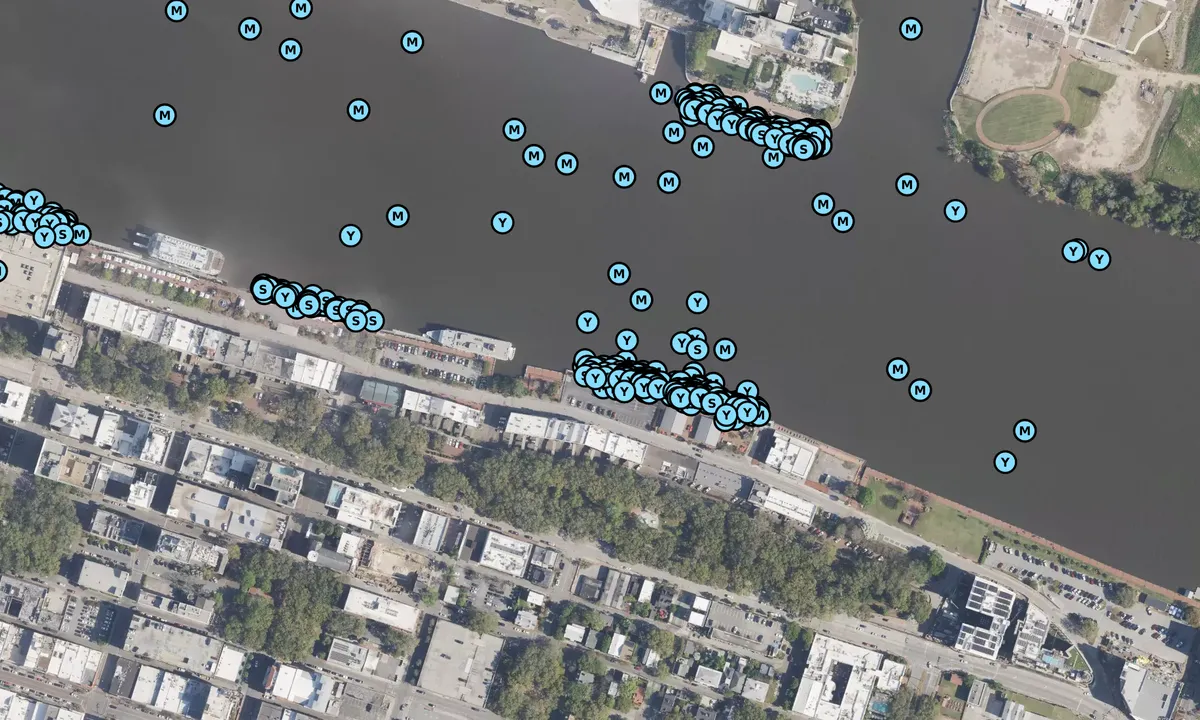 Satelite image of River Street Dock