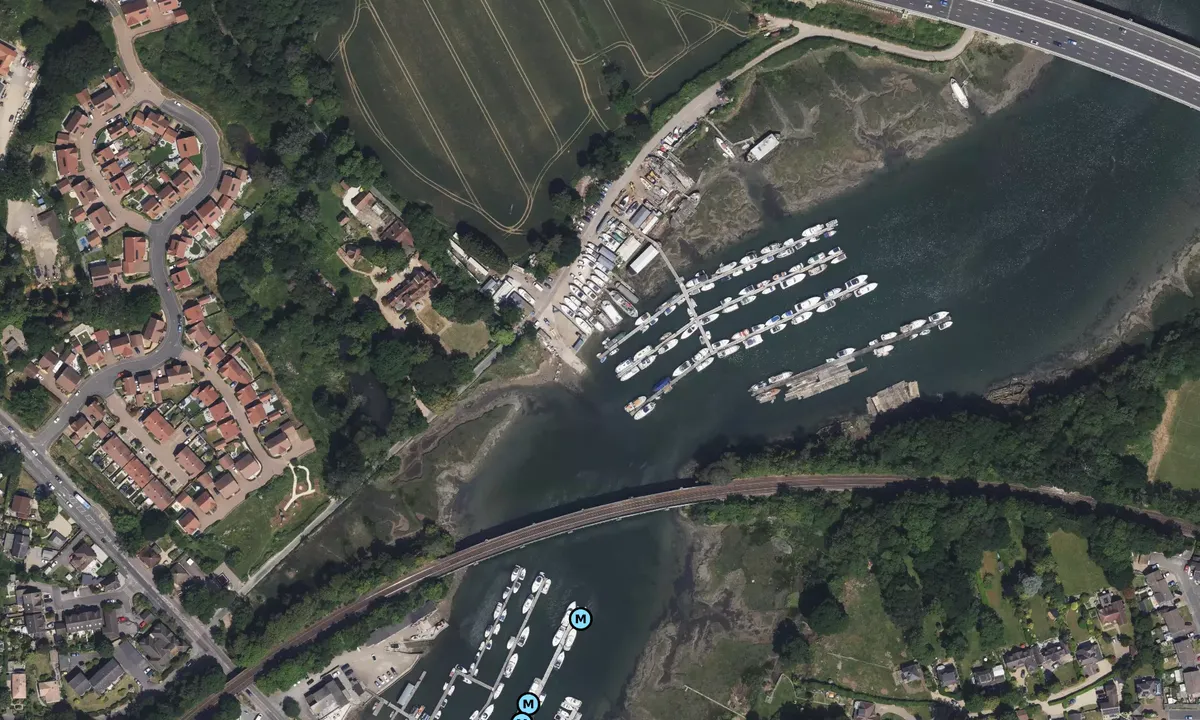 Satelite image of Riverside Boatyard