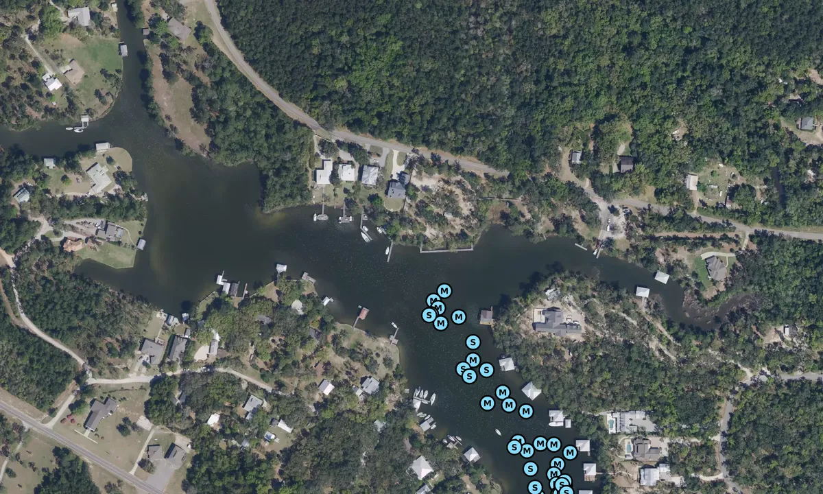 Satelite image of Roberts Bayou