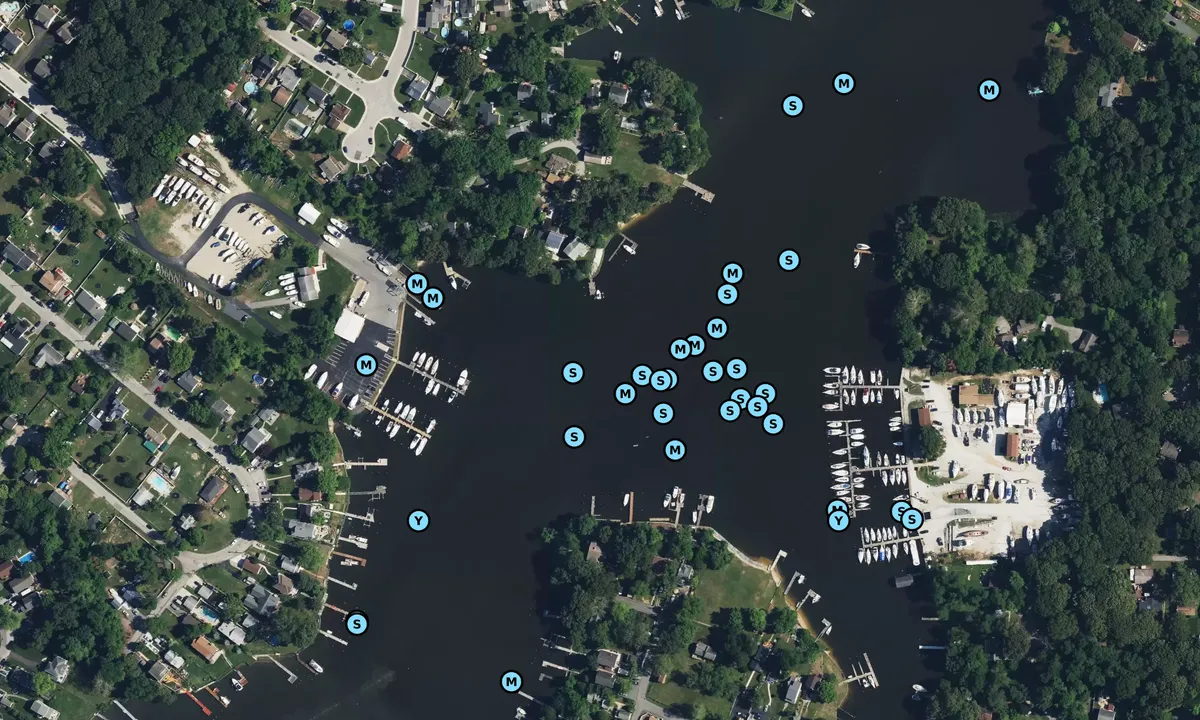 Satelite image of Rock Creek Anchorage