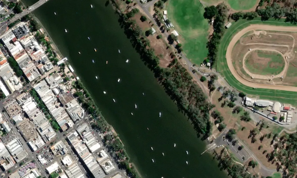 Flyfoto av Rockhampton Town