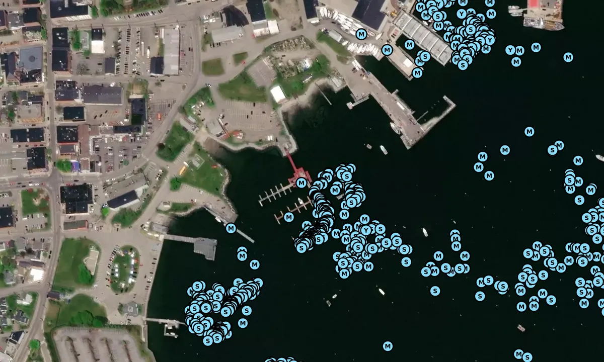 Satelite image of Rockland Landings Marina
