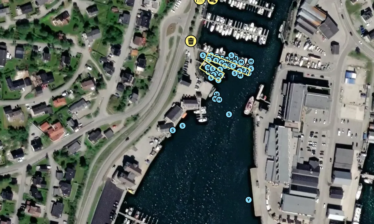 Satelite image of Rørvik Rorbuer