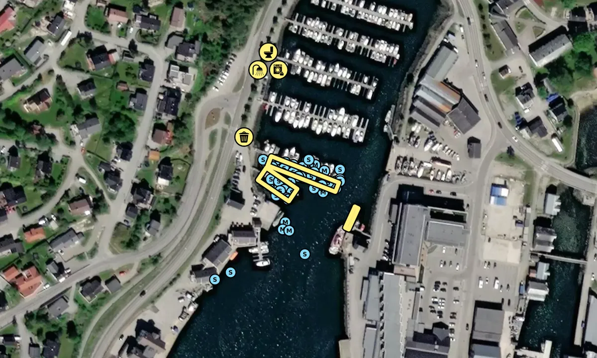 Satelite image of Rørvik Småbåthavn