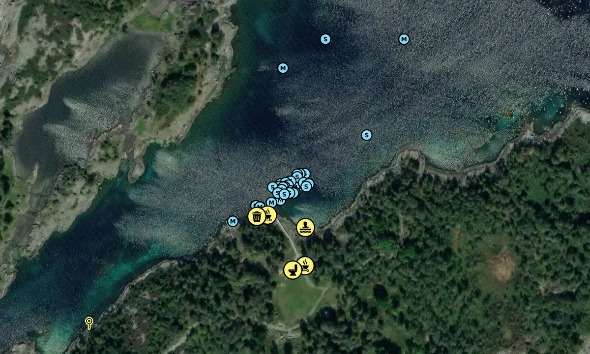 Satelite image of Rossøysundet
