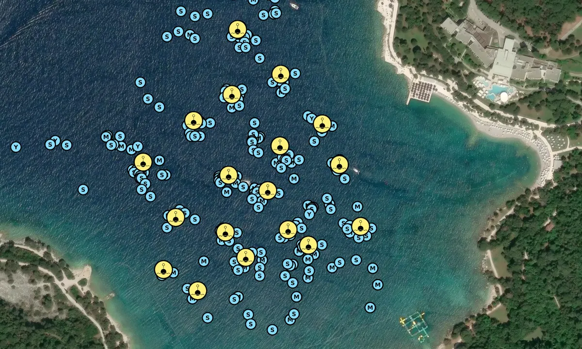Satelite image of Rovinj Moorings