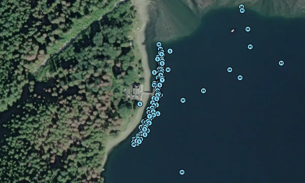 Satelite image of Royal Vancouver Yacht Club Outstation