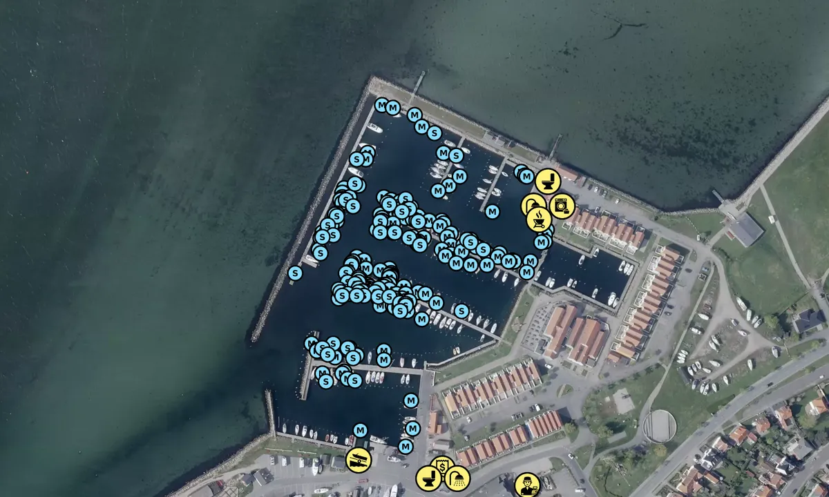 Satelite image of Rudkøbing Havn