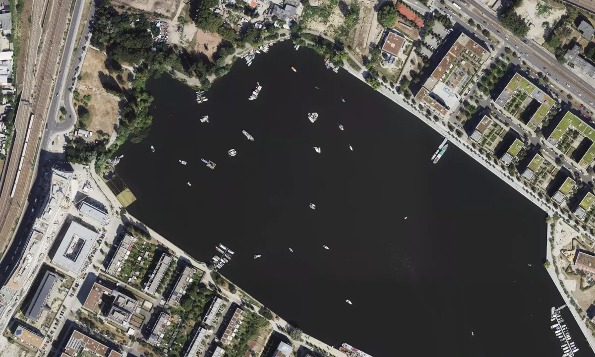 Flyfoto av Rumelsburger Bucht