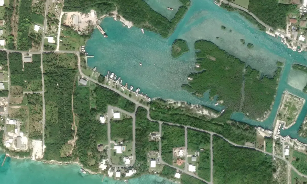 Satelite image of Russell Island Docks