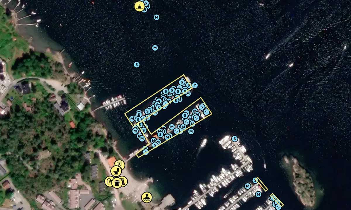 Satelite image of Sætre gjestehavn