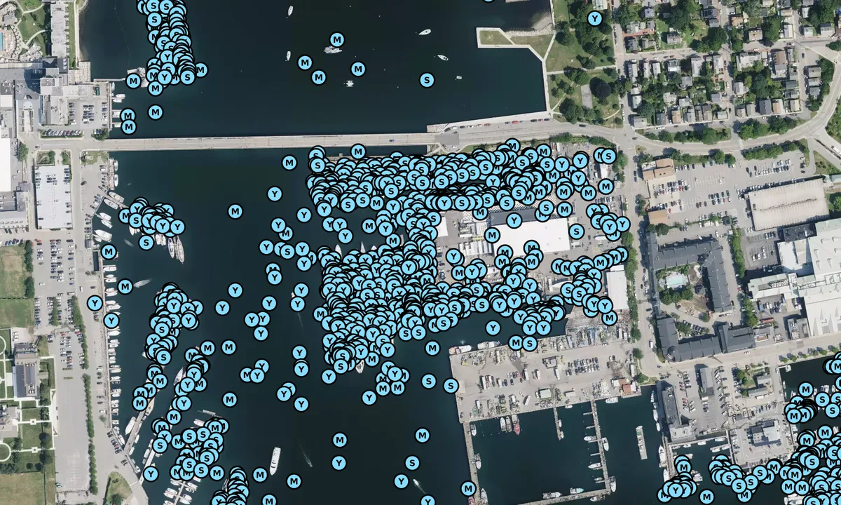 Satelite image of Safe Harbor Newport Shipyard